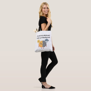 Sun Rain Brain Enlightened Mind Yellow Student Tote Bag
