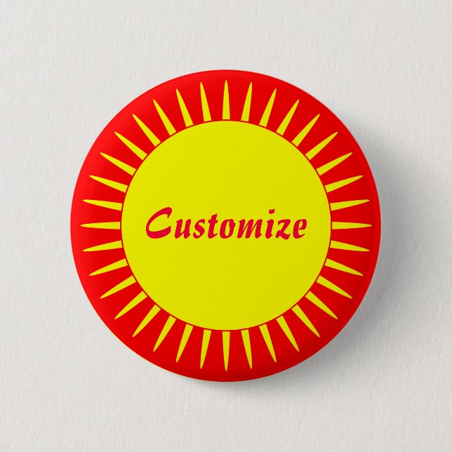 Sun Ray Template - 2 6 Cm Round Badge (Front)