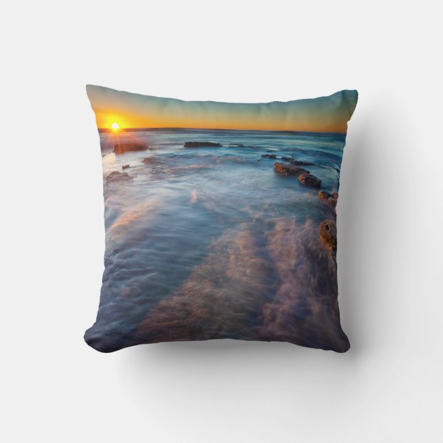 Sun rays illuminate the Pacific Ocean Cushion (Front)