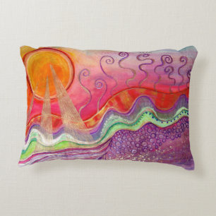 Sun Rays Landscape Decorative Cushion