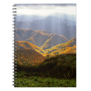 Sun Rays Over Shirakami-Sanchi Mountains Notebook
