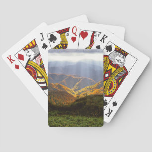 Sun Rays Over Shirakami-Sanchi Mountains Playing Cards
