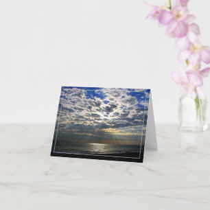 Sun Rays Through Clouds Folded Greeting Card