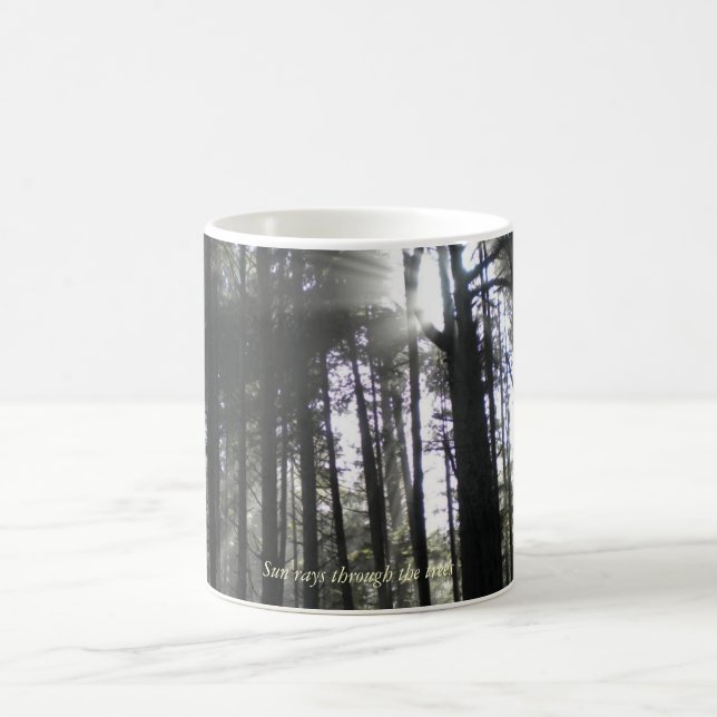 Sun rays through the trees coffee mug (Center)