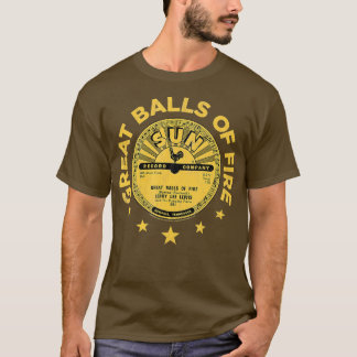 Sun Records Jerry Lee Lewis Great Balls of Fire  T-Shirt
