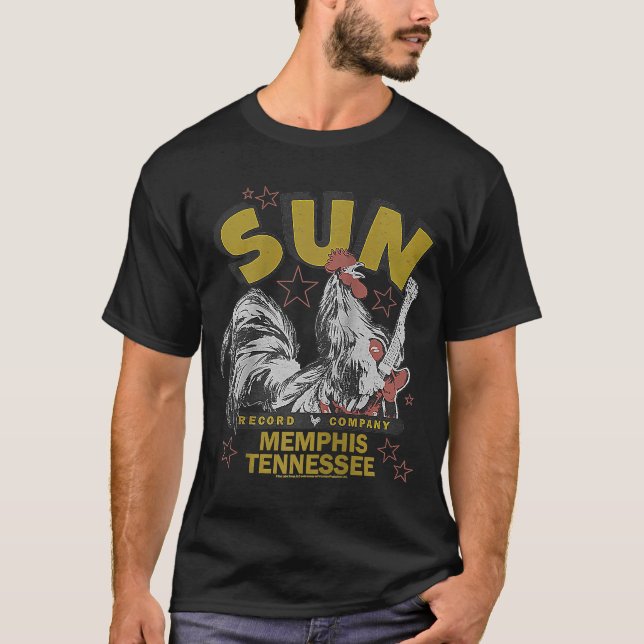 Sun Records Rockabilly Rooster Raglan T-Shirt (Front)
