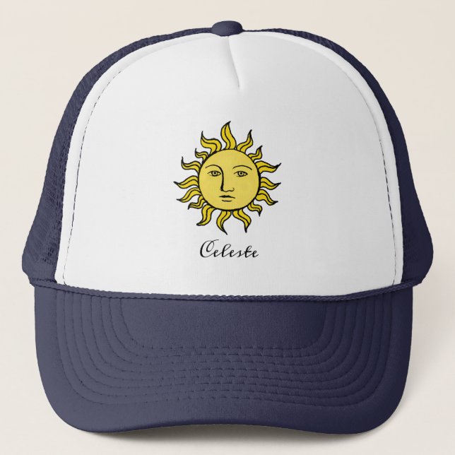     Sun Retro Magic Vintage Personalised Celestial Trucker Hat (Front)