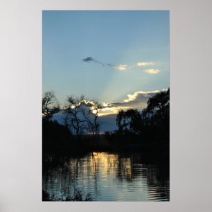 Sun rise on a farm called Poortjie south africa Poster