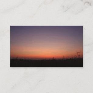 sun rises red is beautiful business card