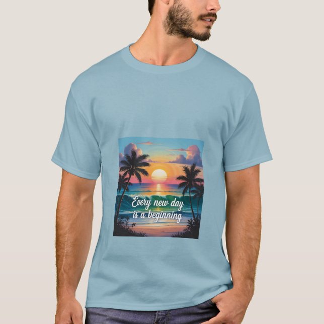 sun rising from the horizon T-Shirt (Front)