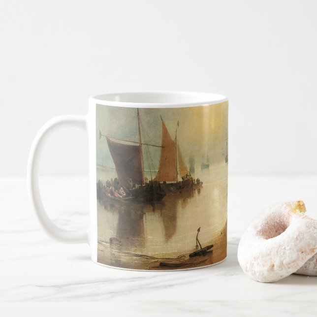Sun Rising Through Vapour by Joseph Turner Coffee Mug (With Donut)