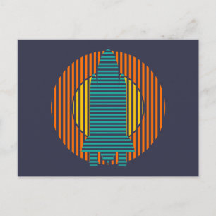 sun rocket stripes postcard