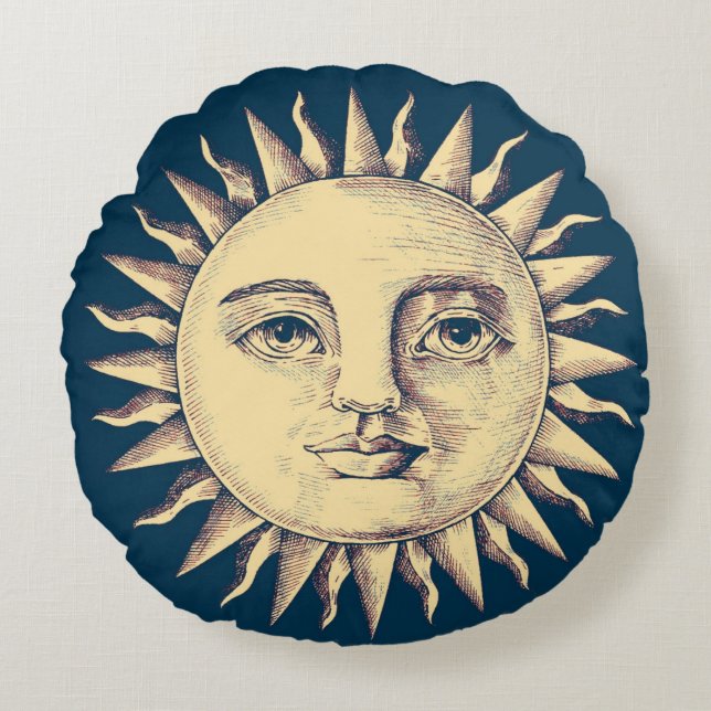 Sun Round Pillow (Front)