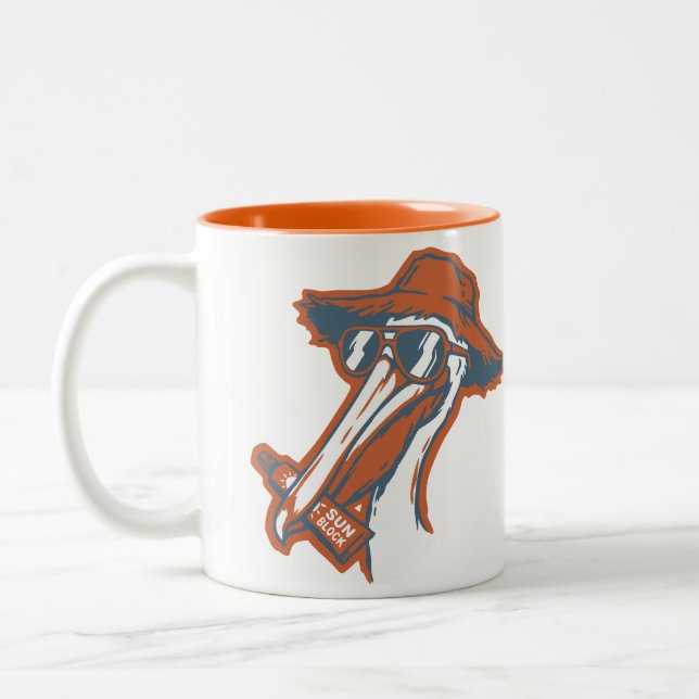Sun-safe Pelican Two-Tone Coffee Mug (Left)