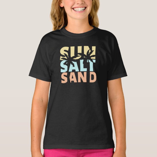 Sun Salt Sand Beach Summer T-Shirt (Front)