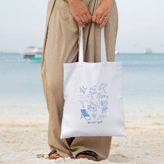 Sun Salt Sand Doodle Beach  Tote Bag