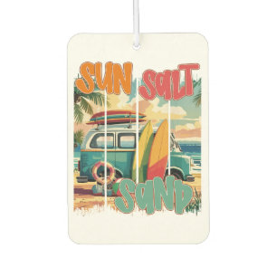 Sun, Salt, Sand – Retro Beach Vibes Car Air Freshener