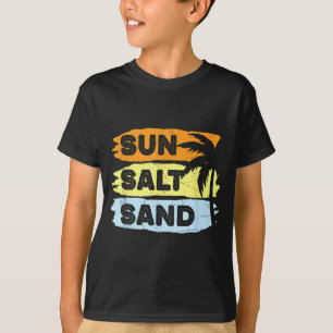 Sun salt sand retro summer vacation beach cruise T-Shirt