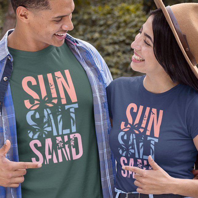 Sun Salt Sand Summer Beach Quote Unisex T-Shirt (Creator Uploaded)