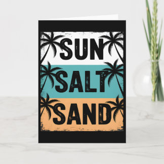 Sun Salt Sand Summer Beach Vibes Family Vacation R Card