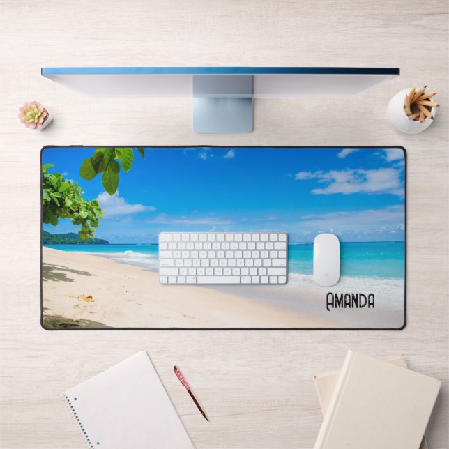 Sun Sand and Surf Tropical Beach Desk Mat (Office 1)
