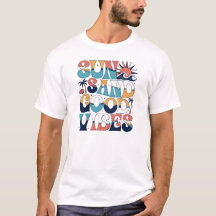 Sun Sand Good Vibes Summer Beach T-Shirt Vacation 