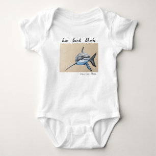 Sun Sand... Little Sharks! Baby Bodysuit