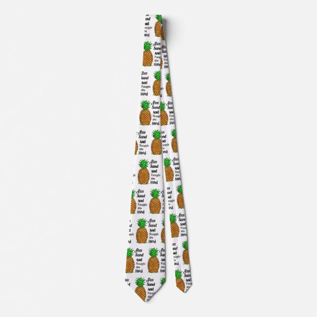 Sun Sand Pineapple In Hand Tie (Front)