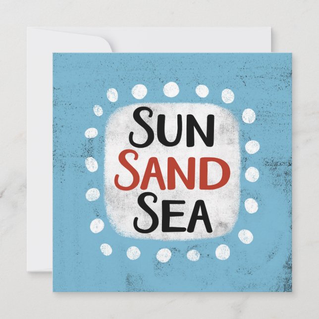 Sun Sand Sea Greeting Card (Front)