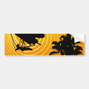 sun scene hang gliding bumper sticker