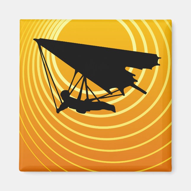 sun scene hang gliding magnet (Front)