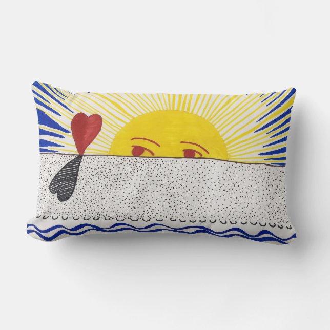 Sun, Sea, Love Lumbar Cushion (Front)