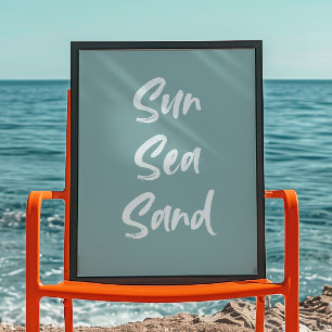 Sun Sea Sand Trendy Wall Art Minimalist Poster