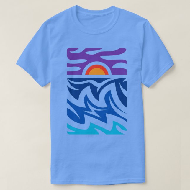 Sun Sea Waves  T-Shirt (Design Front)