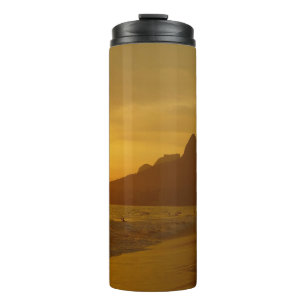 Sun Set at Ipanema Beach Brazil Thermal Tumbler
