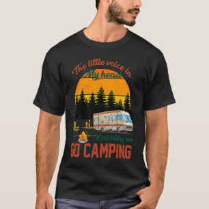 Sun Set Retro Camping Camper Little Voice In My T-Shirt