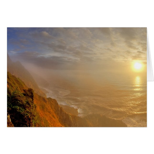 Sun sets over the Pacific Ocean from Heceta (Front Horizontal)