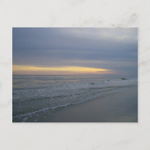 Sun Setting Along the Seashore Postcard