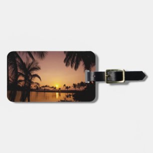 Sun setting on Anaeho'omalu Bay, Big Island, Luggage Tag