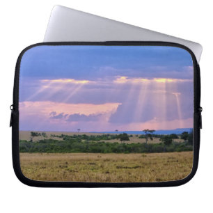 Sun setting on the Masai Mara. Laptop Sleeve