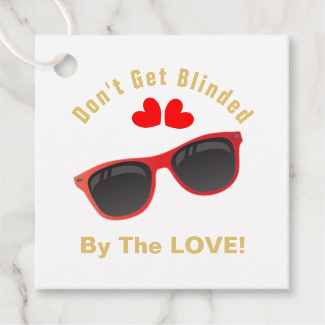 Sun Shades Wedding Favour Tags (Front)
