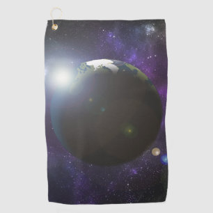 Sun shine and earth golf towel