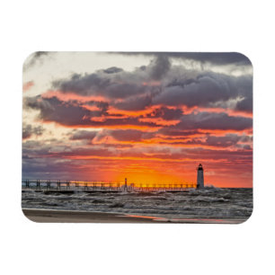 Sun Sinking Below the Horizon Magnet