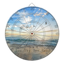 Sun. Sky. Sea. Sand. Beach Scene 