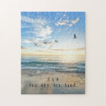 Sun. Sky. Sea. Sand. Beach Scene  Jigsaw Puzzle<br><div class="desc">S times 4 (Sx4) stands for Sun,  Sky,  Sea,  Sand. If you love spending time by the ocean,  here's a beach-themed puzzle!</div>