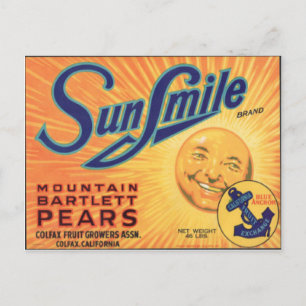 Sun Smile Brand Postcard