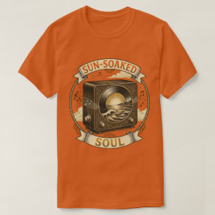 Sun-Soaked Soul - Vintage Radio Sunset  T-Shirt