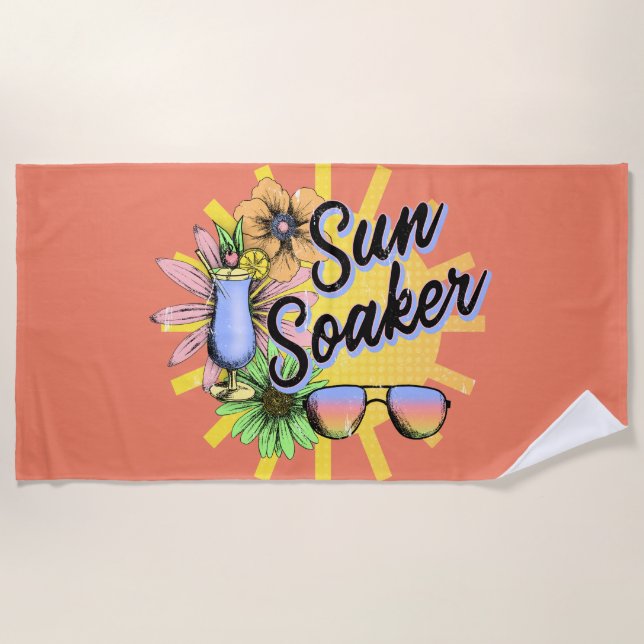 Sun Soaker  Beach Towel (Front)