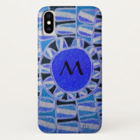 SUN SOLAR ENERGY MONOGRAM Blue White Black