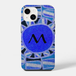 SUN SOLAR ENERGY MONOGRAM Blue White Black iPhone 14 Case